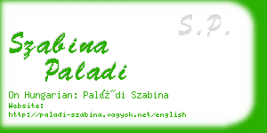 szabina paladi business card